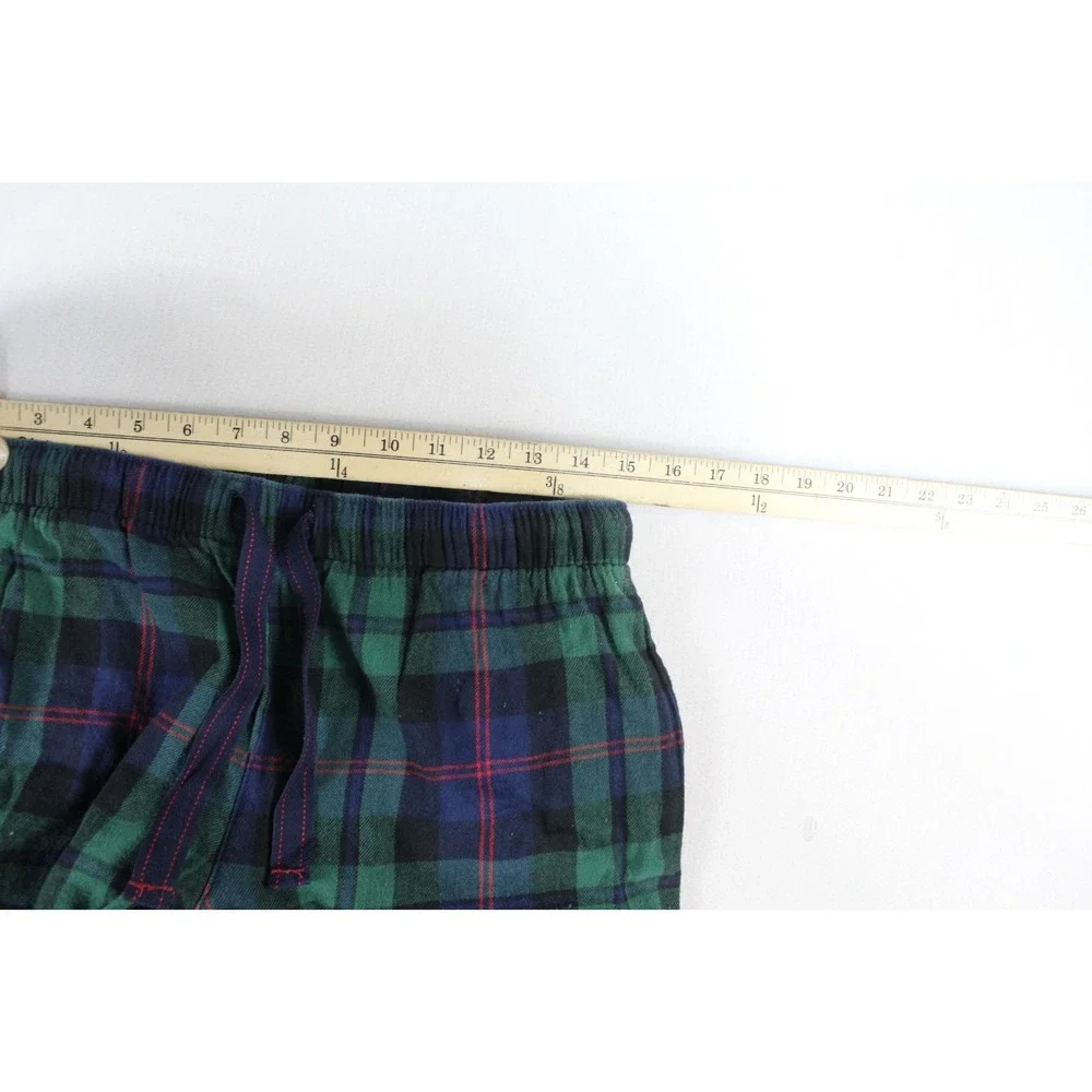 Old Navy Men Blue Pajamas Pants Plaid Casual Straight Size Medium